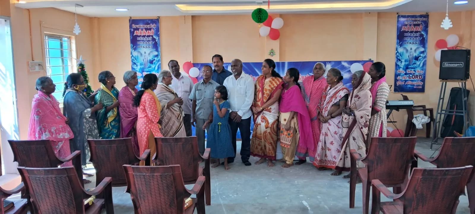 Women and community members gathered at an organisation-supplied outreach event in Puducherry
